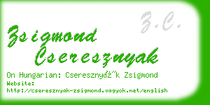 zsigmond cseresznyak business card